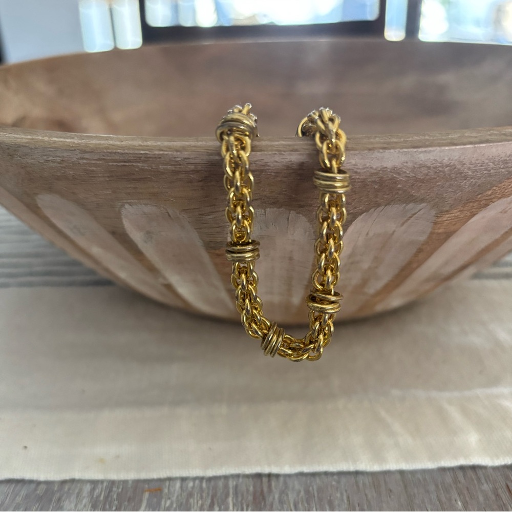 🌿🦋 Italian Gold Tone Chain Women's Bracelet